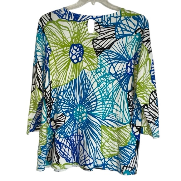 OneA abstract floral top/ tunic. Size XL GUC - Picture 4 of 7